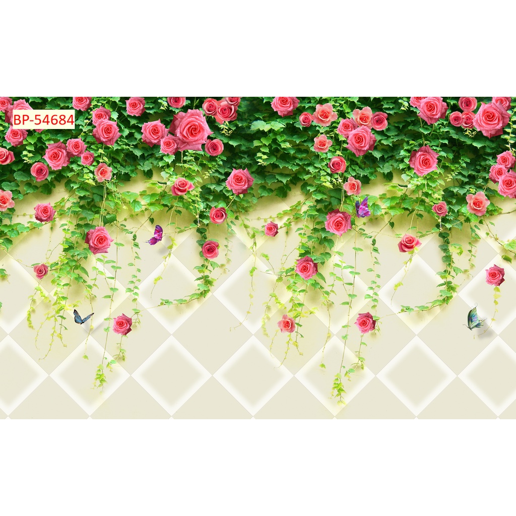 Tranh 3D dán tường Hoa Dây Leo nhiều kiểu dáng