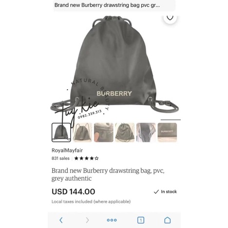 [ Gift Auth ] Balo BURB€R¥ Drawstring Bag
