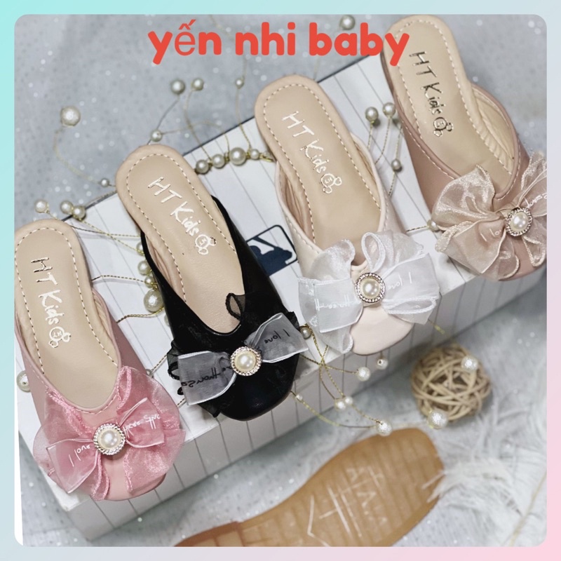 Sục nơ ren công chúa dáng Hàn Quốc da PU cho bé gái,sục trẻ em cho bé gái