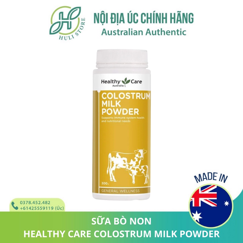 Sữa bò non dạng bột Healthy Care Colostrum Milk Powder 300g (dùng cho cả trẻ em và người lớn)