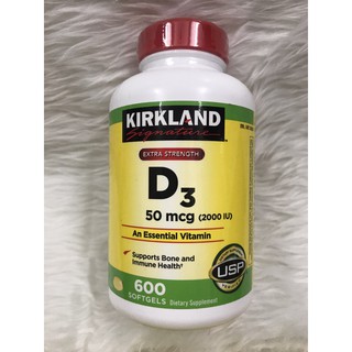 Viên uống bổ sung Vitamin D3 Kirkland 600 viên của Mỹ
