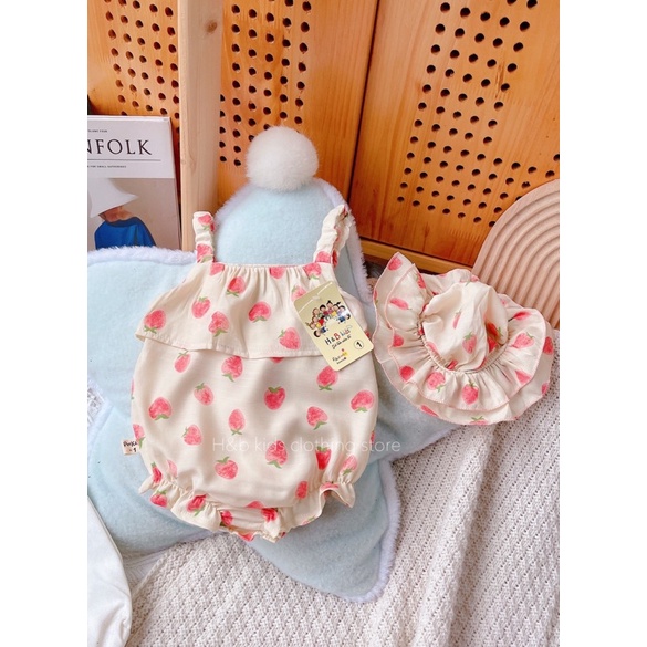 Sét body hai dây kèm mũ cho bé từ 5-13kg