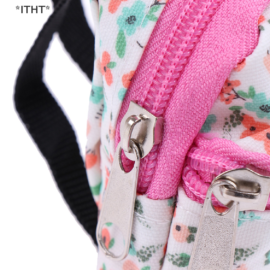 Ba Lô Đi Học Đính Hoa Xinh Xắn Cho Búp Bê Tỷ Lệ 1: 6 1: 12