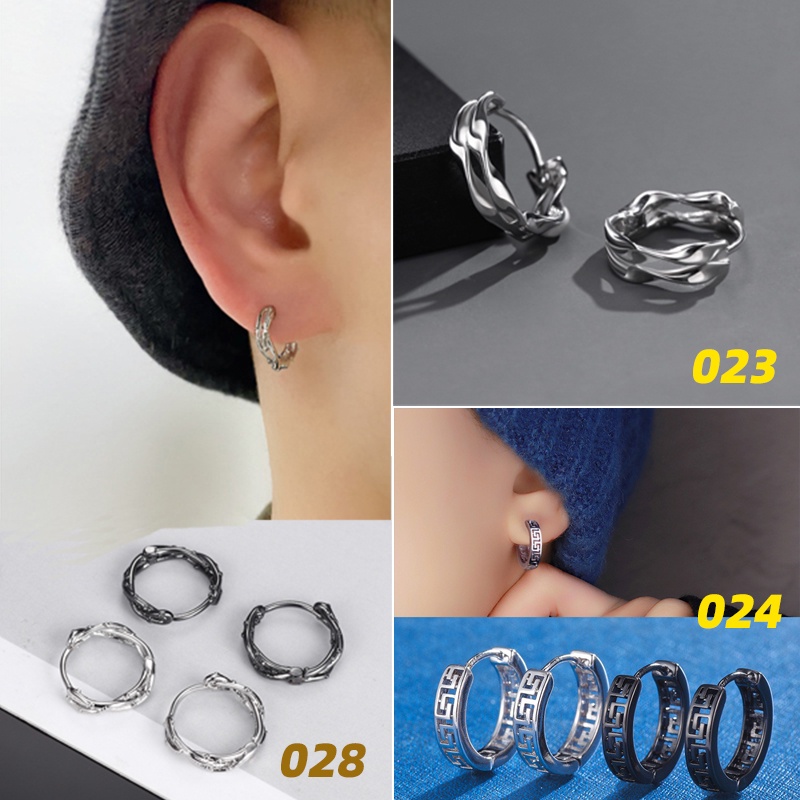Khuyên Tai Hình Tròn Nhiều Lớp Phong Cách Hip Hop Mới Cho Nam Và Nữ