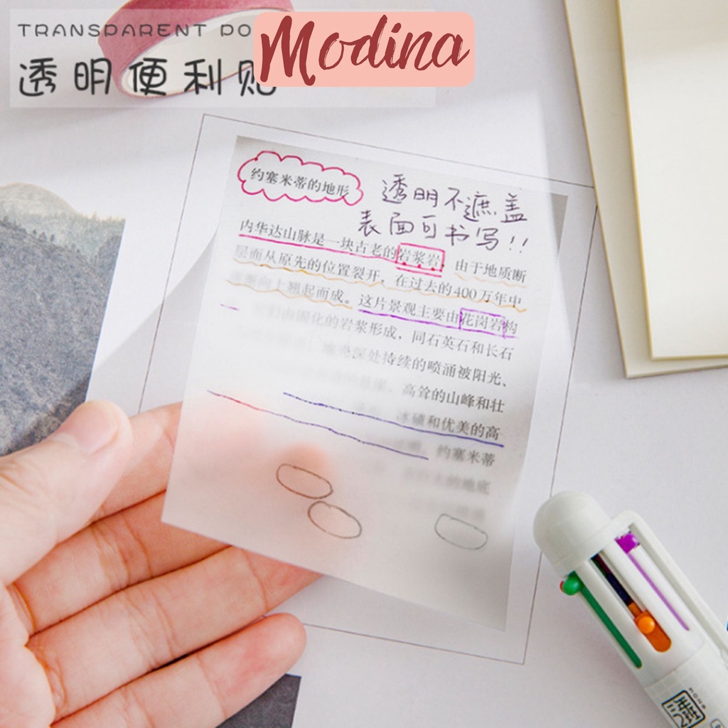 Giấy ghi chú note trong suốt, giấy note ghi nhớ trong suốt hình vuông/chữ nhật