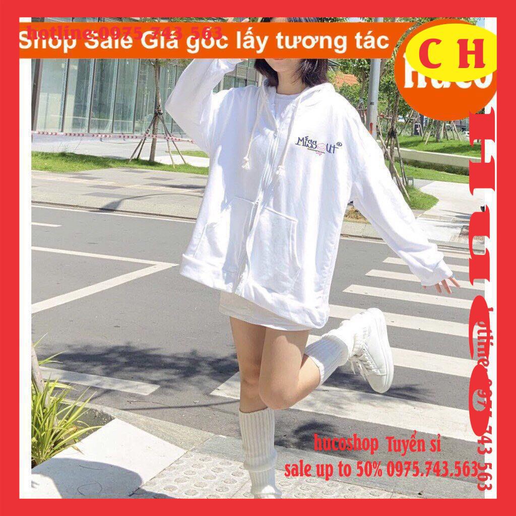 áo khoác hoodie thời trang thu đông nam nữ - nỉ bông Mis Out - form rộng, unisex, freesize giá rẻ dưới 55kg ulzzang | BigBuy360 - bigbuy360.vn