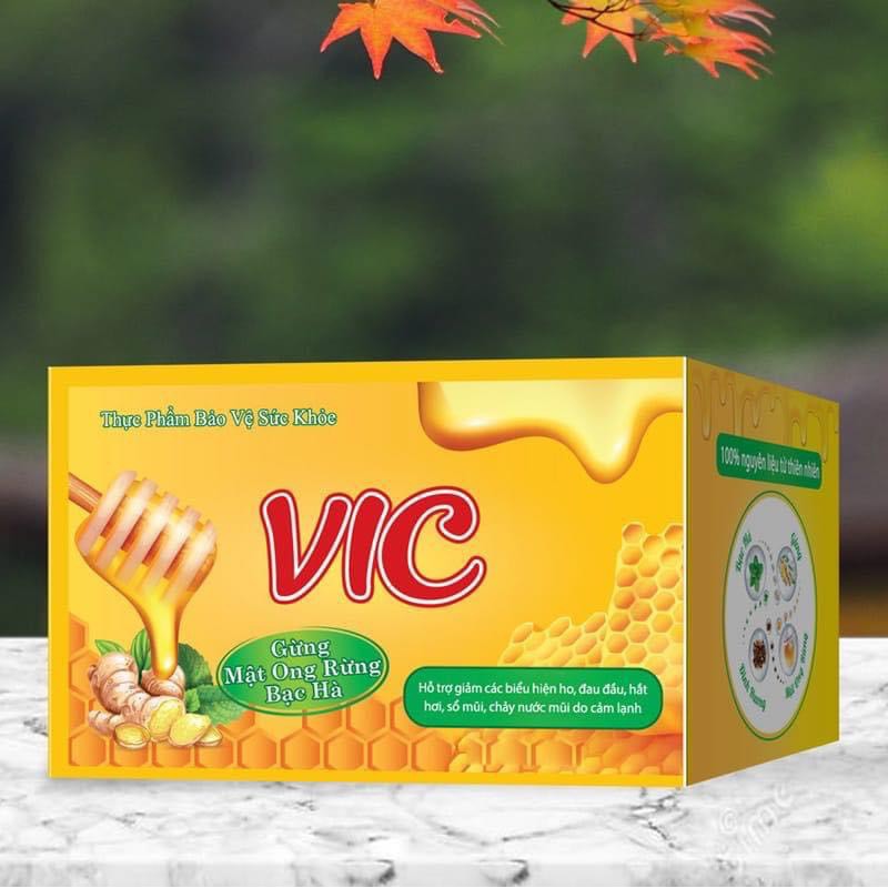 Siro VIC 12 gói - Hỗ Trợ Giảm Ho, Sổ Mũi, Đau Đầu Do Cảm Lạnh