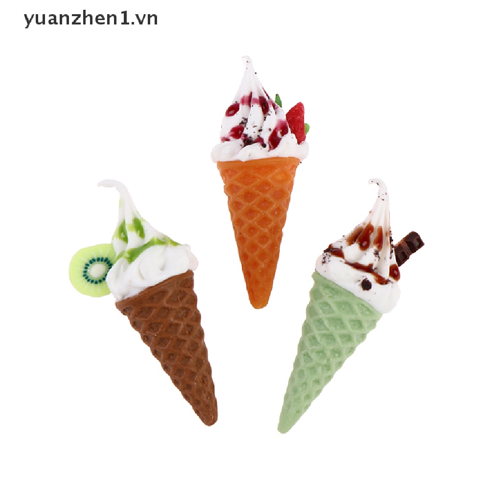 Zheng Nhà Búp Bê Đồ Chơi Thực Phẩm Và Cây Kem Mini Mô Phỏng Phong Cảnh Mini cone