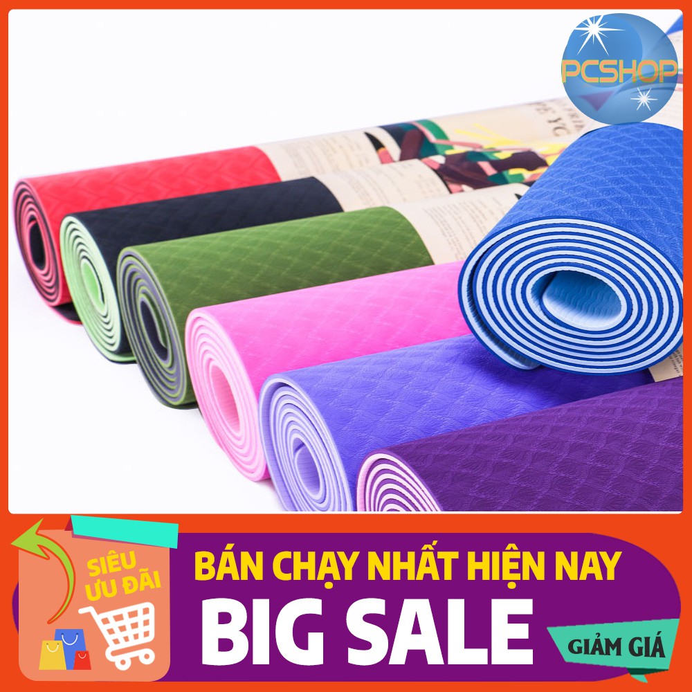 [ FREESHIP CÓ VIDEO + ẢNH THẬT ĐI KÈM ] THẢM TẬP YOGA MAT 2 LỚP CAO CẤP