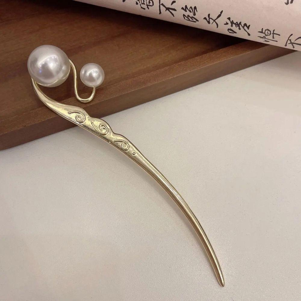 Trâm Cài Tóc Hợp Kim Đính Ngọc Trai Phong Cách Trung Hoa Cổ Điển Cho Nữ