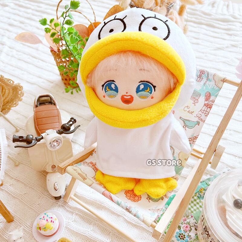 Bộ Quần Áo Hoodie Hình Búp Bê Vịt Vàng Hoạt Hình Đáng Yêu 20cm Làm Quà Tặng Mùa Đông Cho Búp Bê Xiao Zhan TWICE
