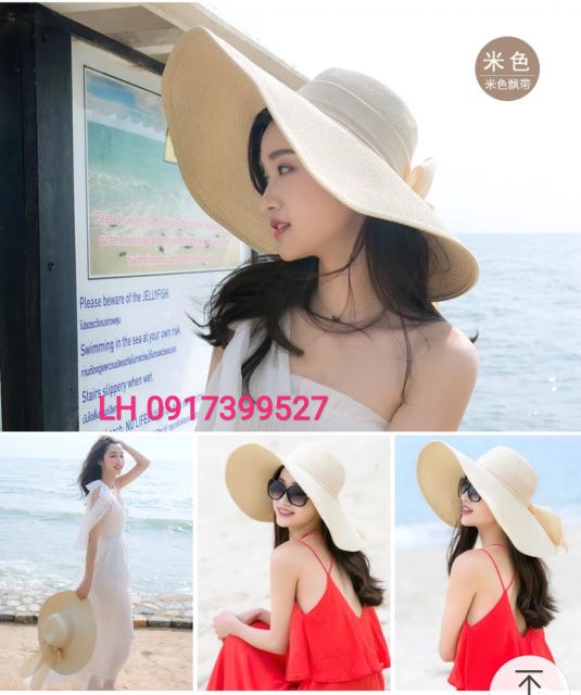 Nón rộng vành mũ rộng vành đi biển đẹp chống nắng SPF