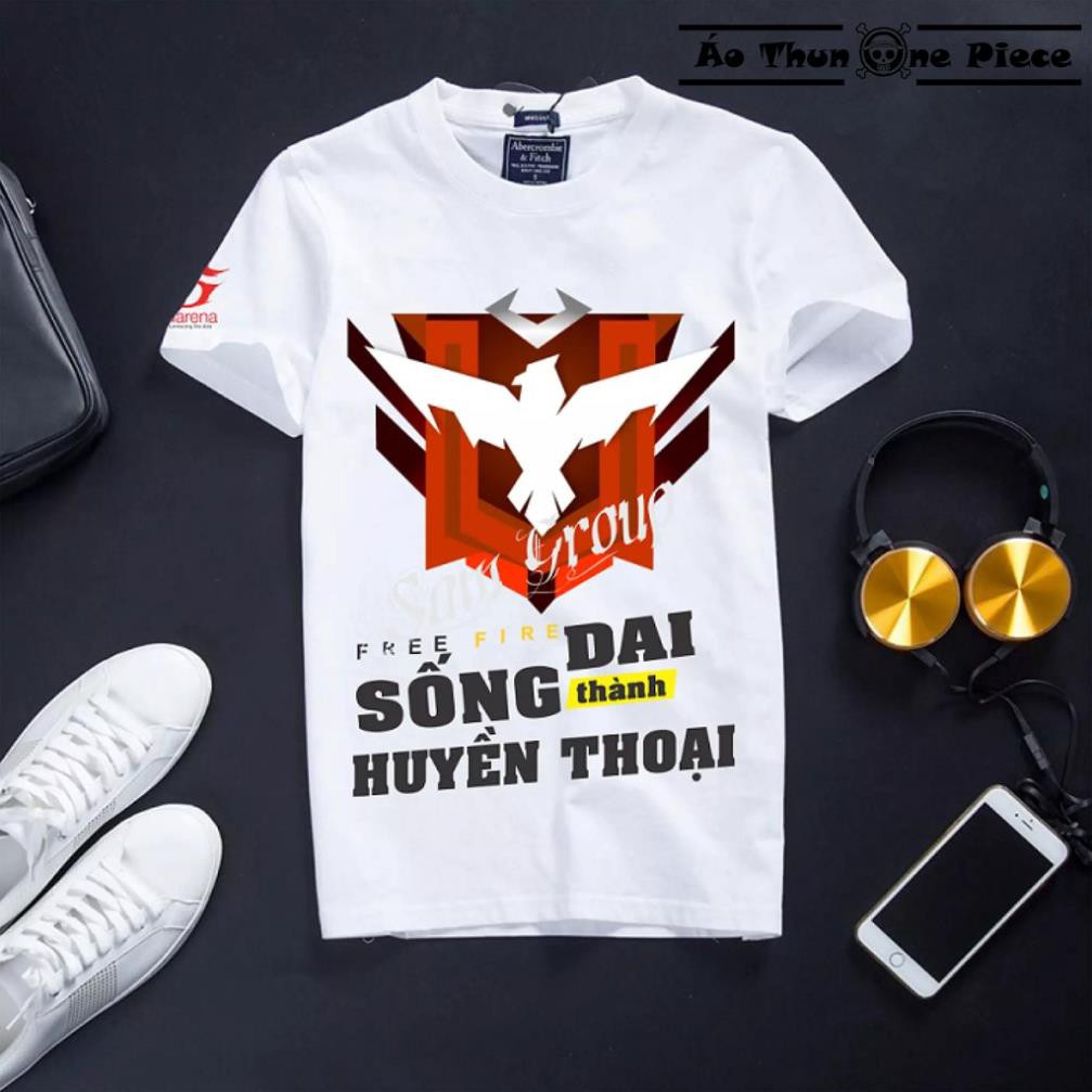⚡️FREESHIP⚡️Áo Thun Free Fire Rank "Sống Dai Thành Huyền Thoại" - Áo Thun Free Fire