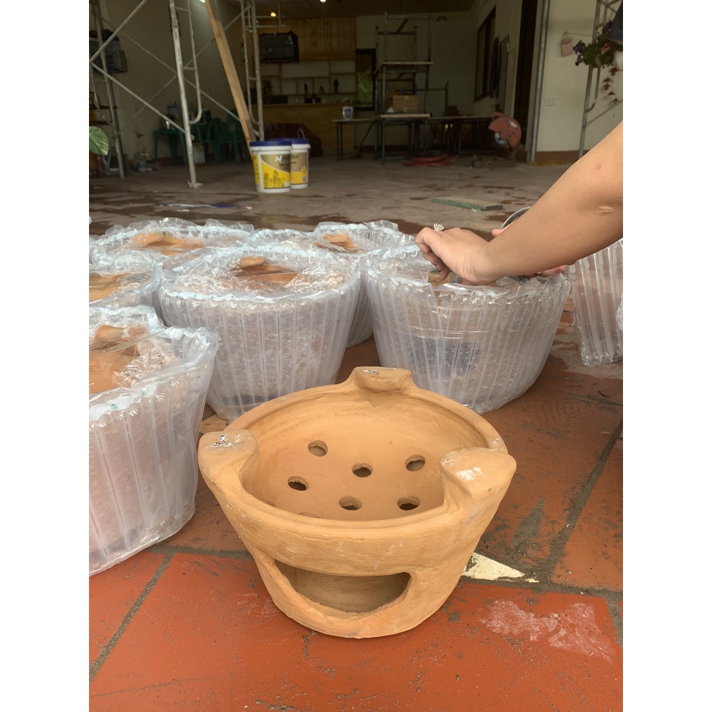 Lò đất nung 25cm, gốm Bàu Trúc chính hiệu
