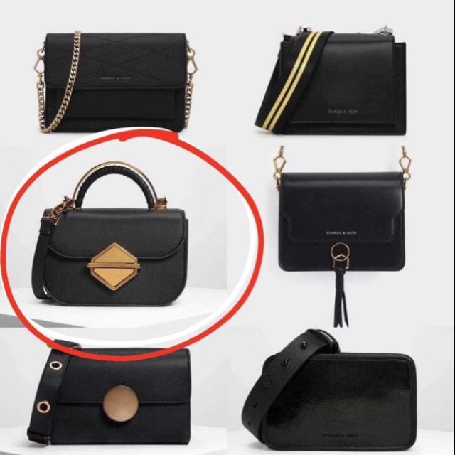 Túi Charles and keith khóa vuông