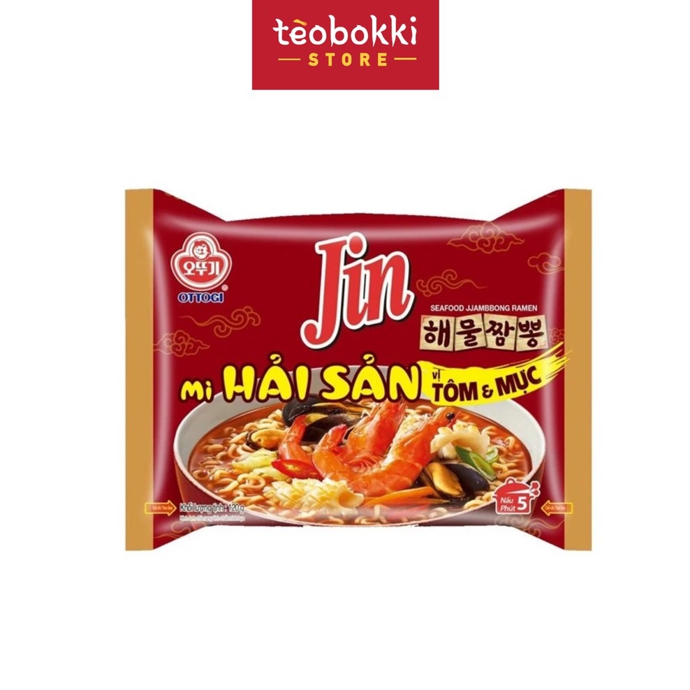 Mì Jin hải sản vị tôm &amp; mực Ottogi 120g