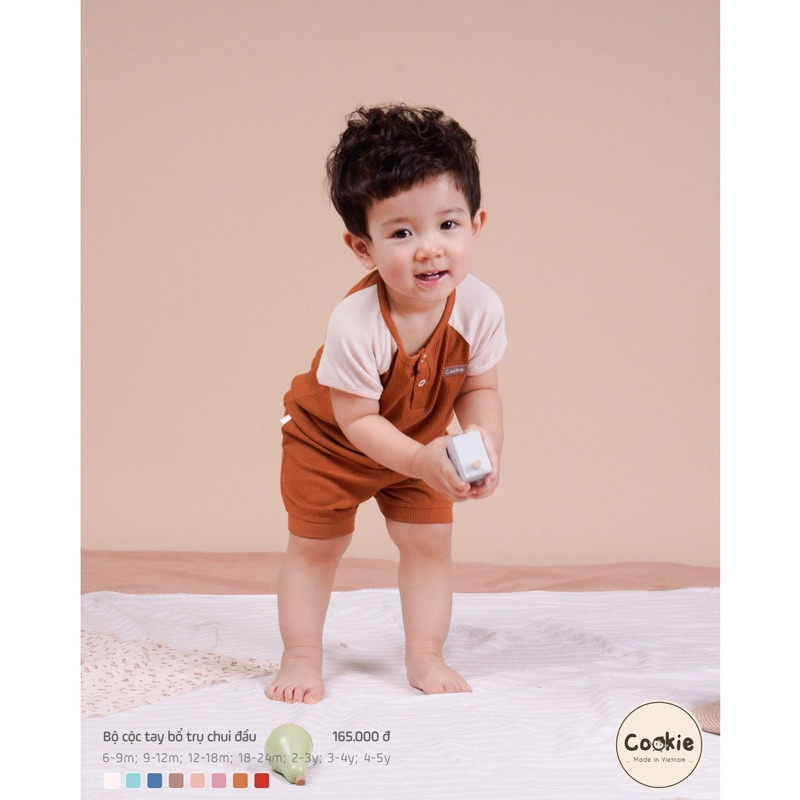 [ Cookie ] Bộ cộc tay chất tăm lạnh size 6-9 đến 4-5y
