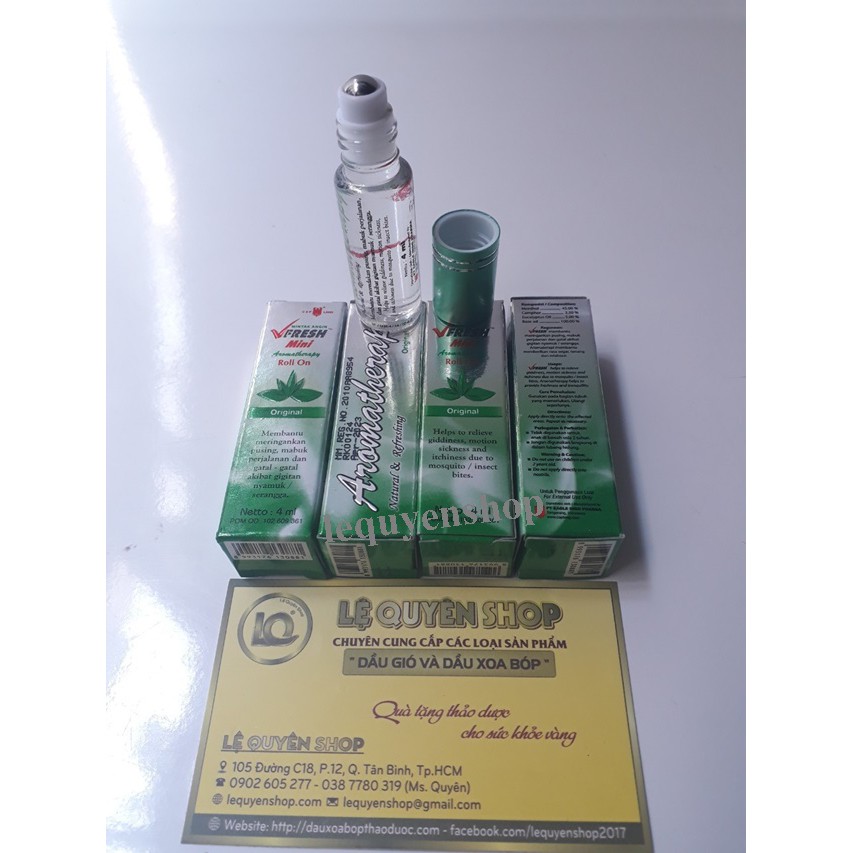 [ảnh thật]Dầu lăn thảo dược Vfresh 4 ml