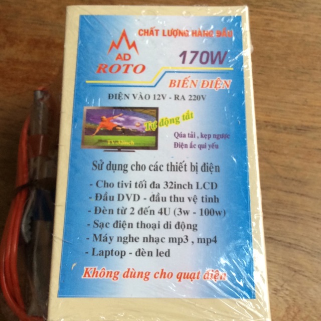 Bộ chuyển đổi nguồn 12V ra 220V 170W và 24V ra 220 170W