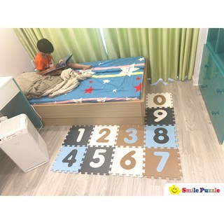 Thảm Xốp Cho Bé - Chữ Số Pastel  (10 miếng) - Không mùi - Tiêu Chuẩn Châu Âu