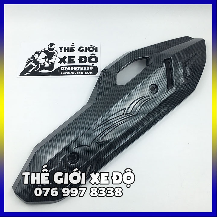 Ốp pô AB 160 125 cc 2023 cacbon - phụ kiện đồ chơi ốp carbon trang trí che pô xe Air Blade Airblade