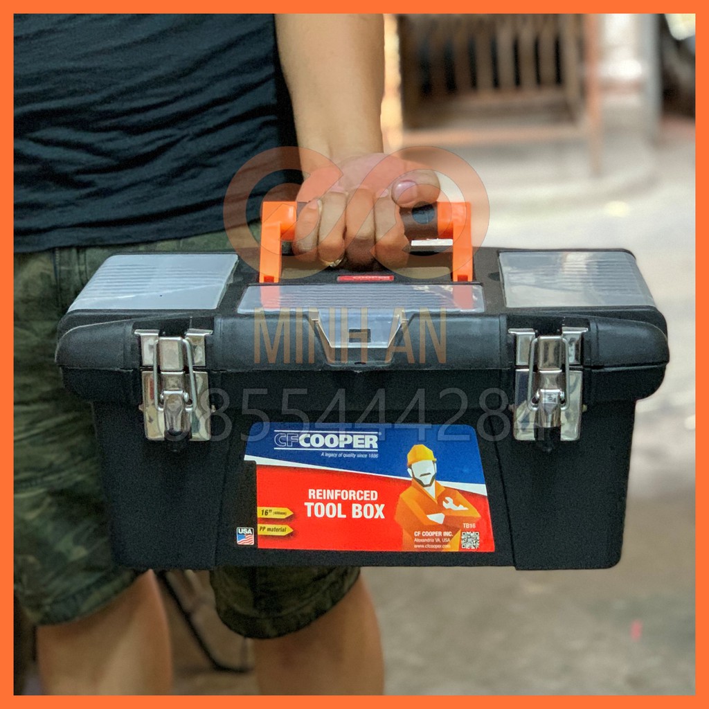 16&quot; Thùng đồ nghề nhựa cao cấp [HÀNG CHÍNH HÃNG] CFCOOPER USA dày dặn, chắc chắn, chất lượng