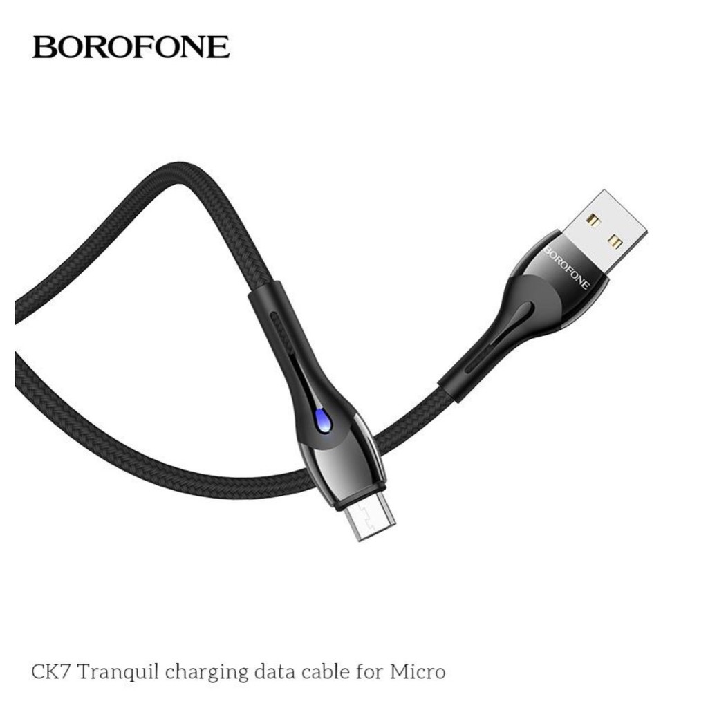 Cáp Sạc MICRO USB Borofone CK7 Dài 1M Dây Dù Cho Android - BH 12 Tháng 1 đổi 1 (MÀU SẮC NGẪU NHIÊN) - Hưng Long PC