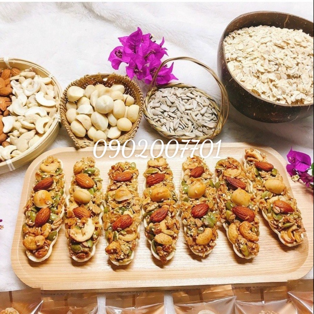 1 KG BÁNH THUYỀN SIÊU HẠT MIX DINH  DƯỠNG SIÊU NGON - GIẢM CÂN- ĐỒ ĂN VẶT