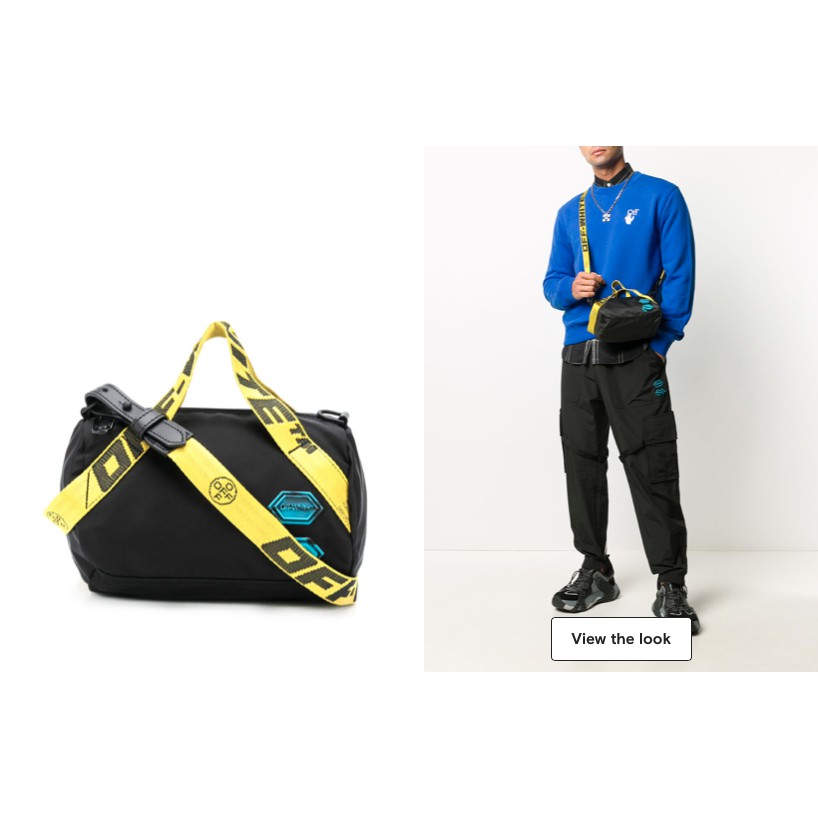 Túi đeo chéo Off White patch detail nylon duffle bag ss21