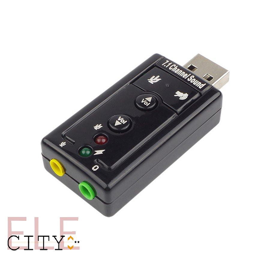 CHANNEL Card Âm Thanh Usb 7.1 Kênh 3d 107ele