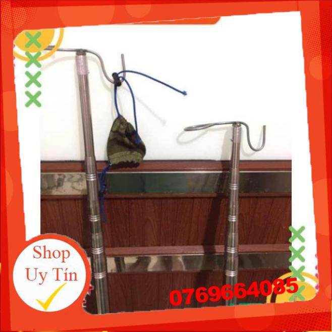 ⭐  Sào Bẫy Chim, Sào Rút Inox Đa Năng Dài 1m5 3m 5m 6m 7m -Đ𝗢̂̀ 𝗖𝗔̂𝗨 𝟳𝟭𝟲