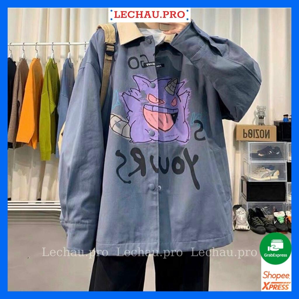 Áo khoác kaki sơ mi unisex form rộng AKK07 YOURS LECHAU jacket nam nữ streetstyle ulzzang hottrend rẻ đẹp thời trang