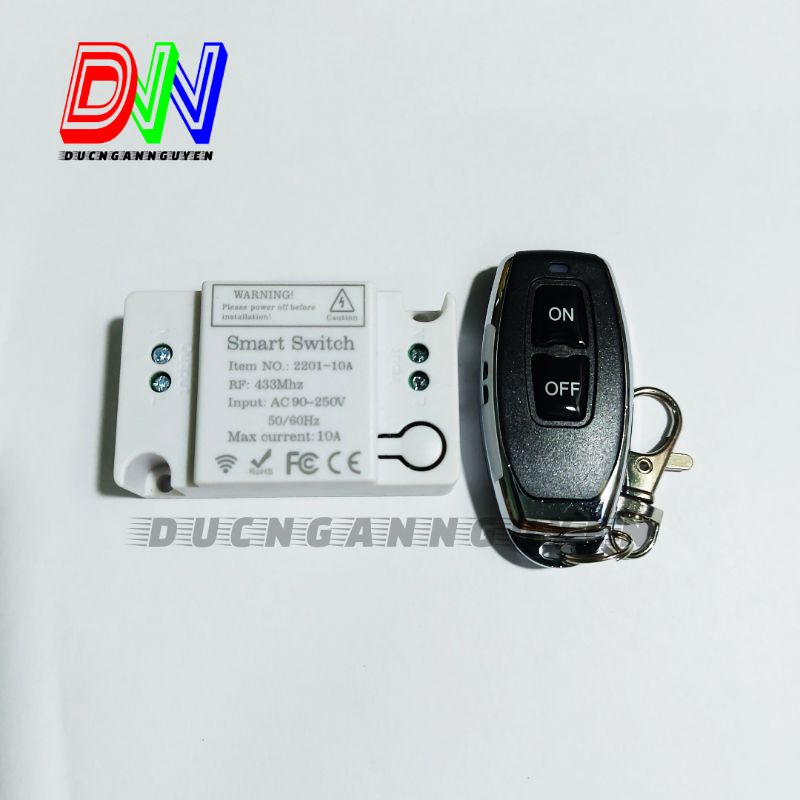Điều Khiển Từ Xa 220VAC 10A RF 433MHZ