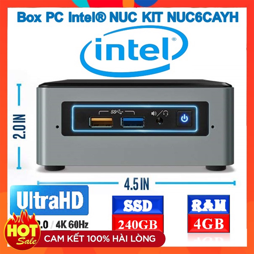 Nhỏcây máy tính case pc mini intel nuc j3455 ram 4gb 8gb ssd 120g nhỏ gọn - ảnh sản phẩm 2