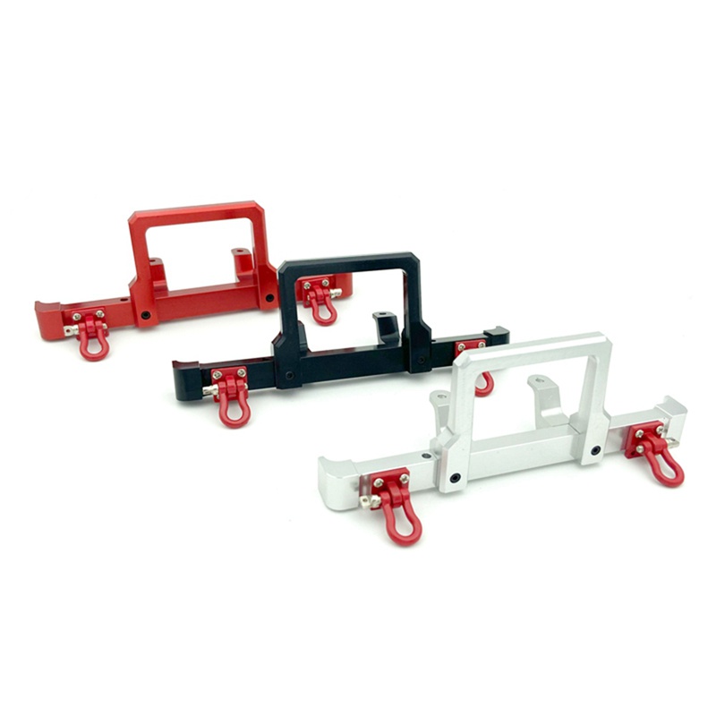 Bộ Cản Trước Bằng Kim Loại Kèm Móc Cho Xe Hơi Điều Khiển Từ Xa MN D90 D91 D96 MN-90 MN99S 1 / 12 Đen