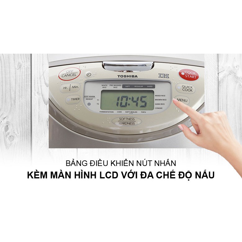 NỒI CƠM ĐIỆN CAO TẦN TOSHIBA RC-18RH(CG)VN 1.8L (BẢO HÀNH CHÍNH HÃNG 12 THÁNG) | BigBuy360 - bigbuy360.vn