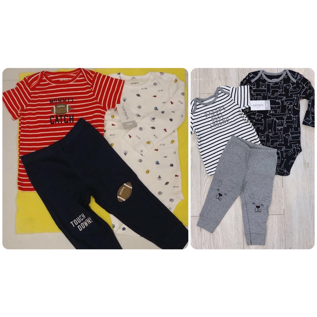 SET CARTER'S 3 CHI TIẾT KÈM QUẦN DÀI CHO BÉ TRAI