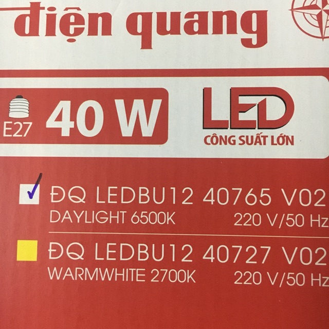 Bóng đèn led bulb công suất lớn 40-50W Điện Quang