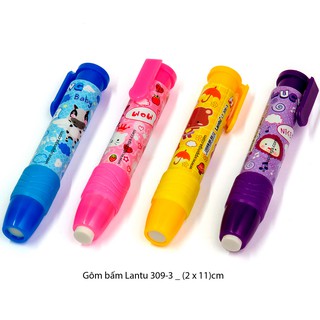 Gôm tẩy bút chì, thiết kế bấm, thương hiệu Lantu 309-3