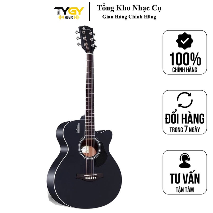 Đàn Guitar Acoustic Rosen G11BK-A  Tặng Kèm Bao Đàn Capo,Pick