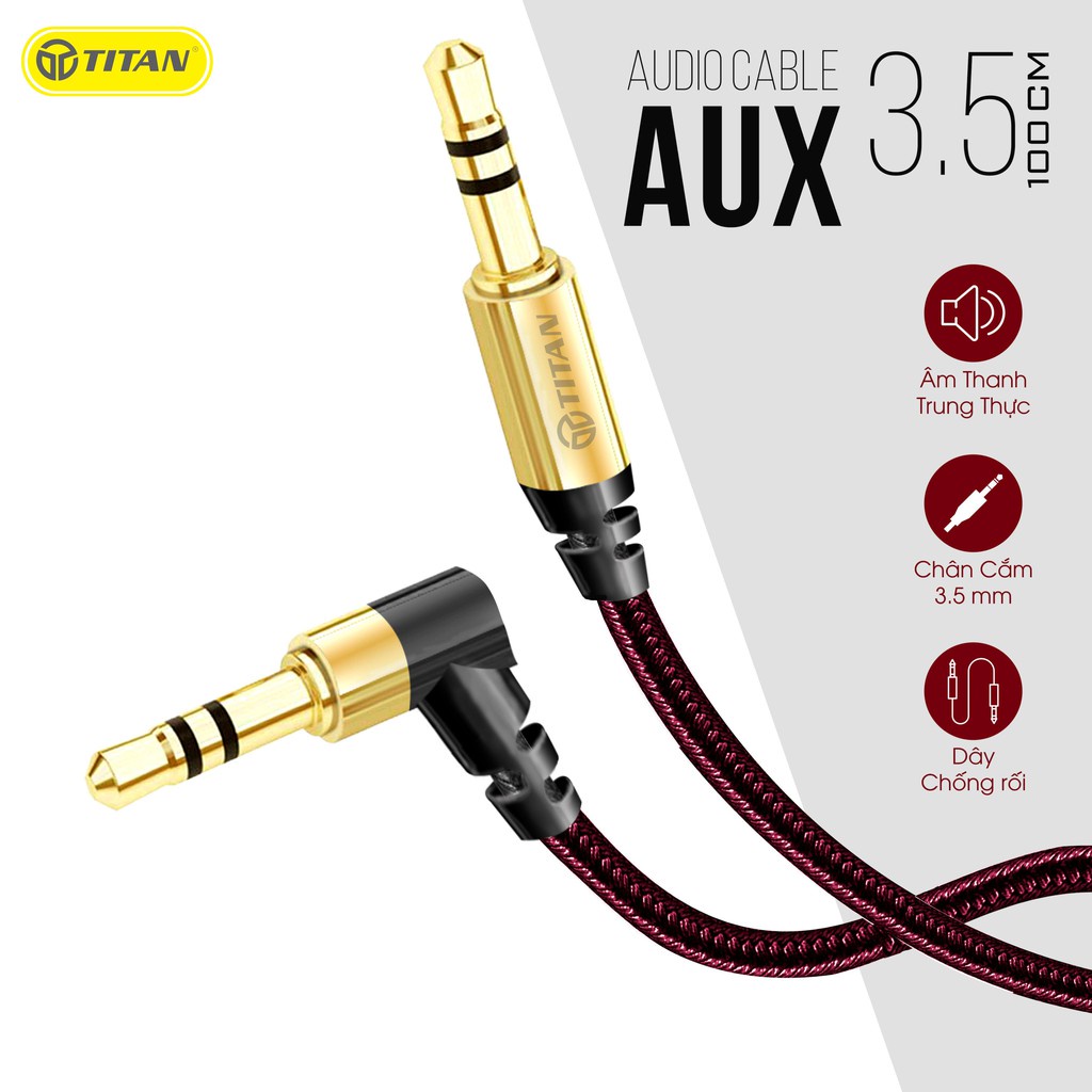 Dây Cáp Audio 2 Đầu Dương Với Jack Cắm 3 5 - Cáp âm thanh AU cho loa mic kết nối điện thoại máy tính