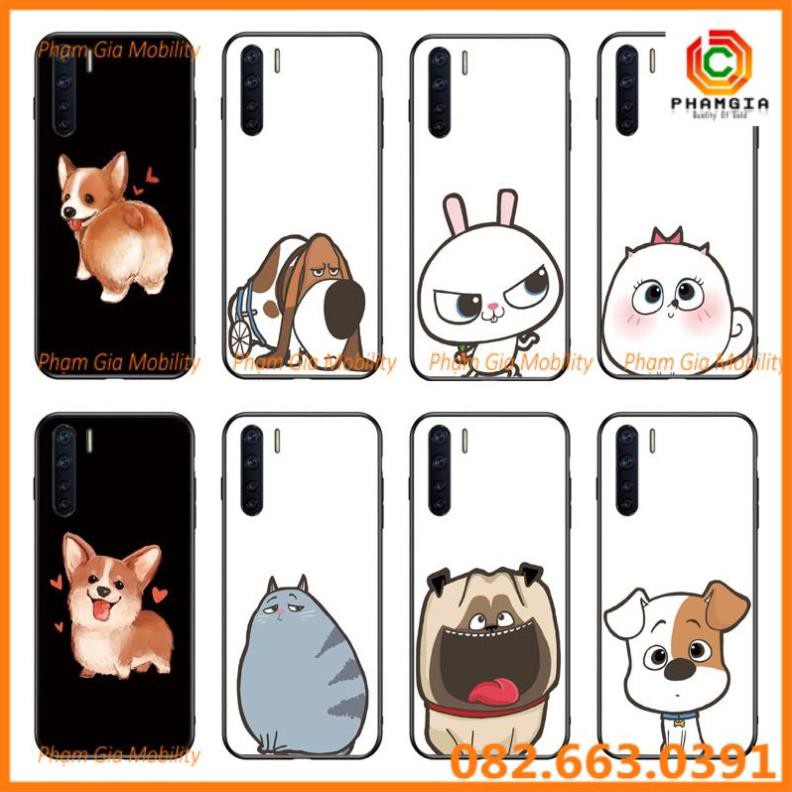 Ốp lưng dẻo in hình cún, chó mèo OPPO A91/F15/ OPPO A31 (2020)/A8/ Reno 3 pro 5G/Realme X50