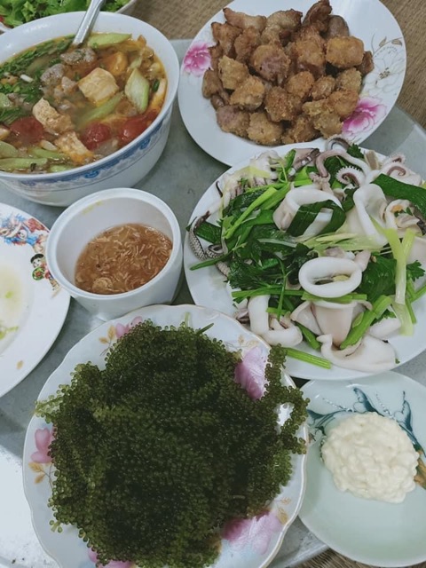 1kg rong  kèm chai sốt mè 180ml