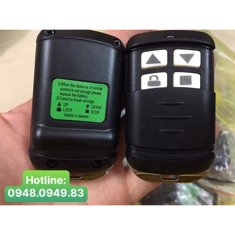 Điều khiển cửa cuốn mã gạt YH, tần số 433 mHz, gạt 8 số chống nước