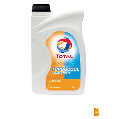 Nước dung dịch làm mát động cơ Total Turbo Cool Ready Mix 1L lít Singapore cho xe máy ga, ô tô, máy vi tính, mẫu mới