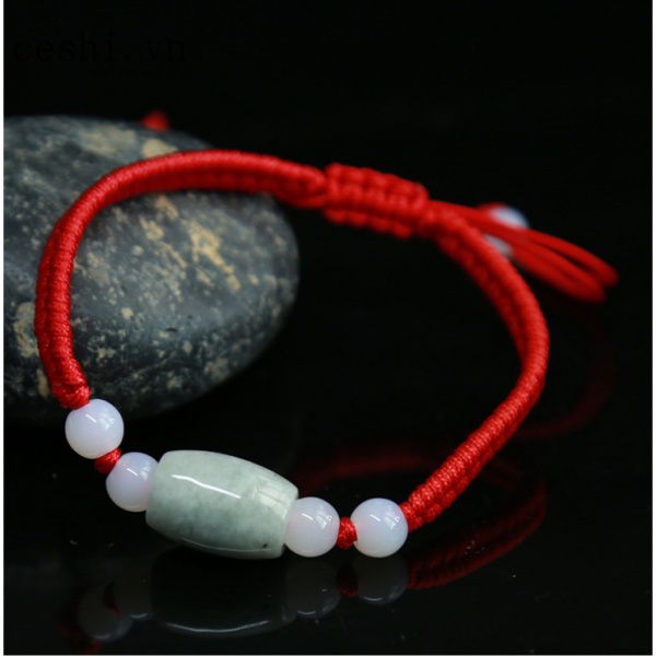 Emerald red rope bracelet 06