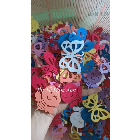Combo 100 chuồn chuồn,bướm, ong, chim đủ màu xốp nỉ