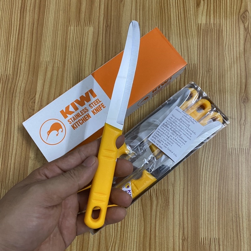 Dao Kiwi mũi tròn - mũi nhọn chính hãng Thái Lan có tem Kiwi Dao gọt hoa quả đa năng siêu sắc bén, không gỉ cán vàng