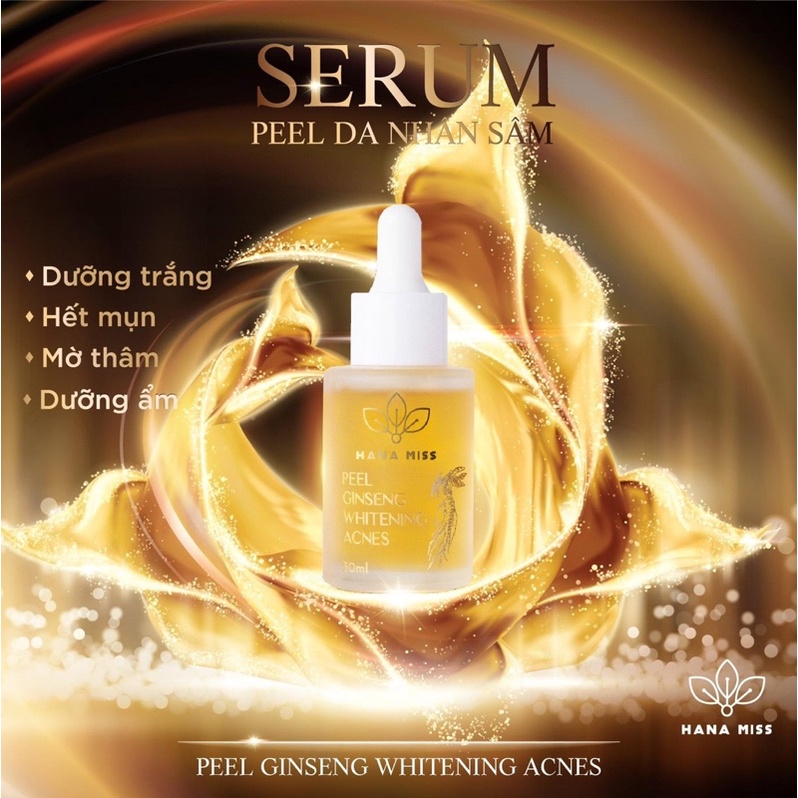 (Tặng 3 Mặt Nạ Kèm Theo) Serum Peel Da Nhân Sâm Hana Miss