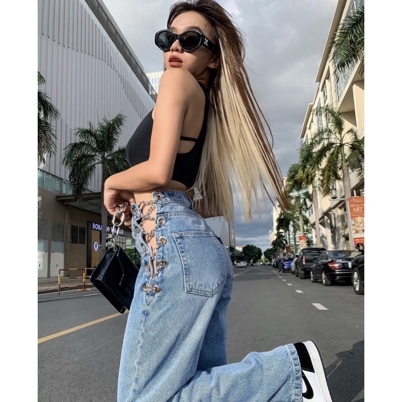 Quần Jeans dây xích sexy cá tính